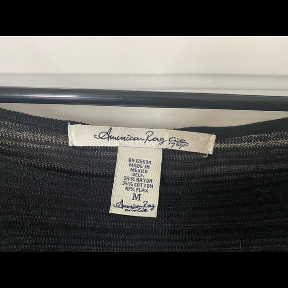 Vintage black fringe crop top - Picture 3 of 7